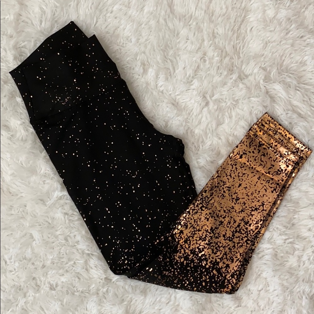 Gold foil leggings